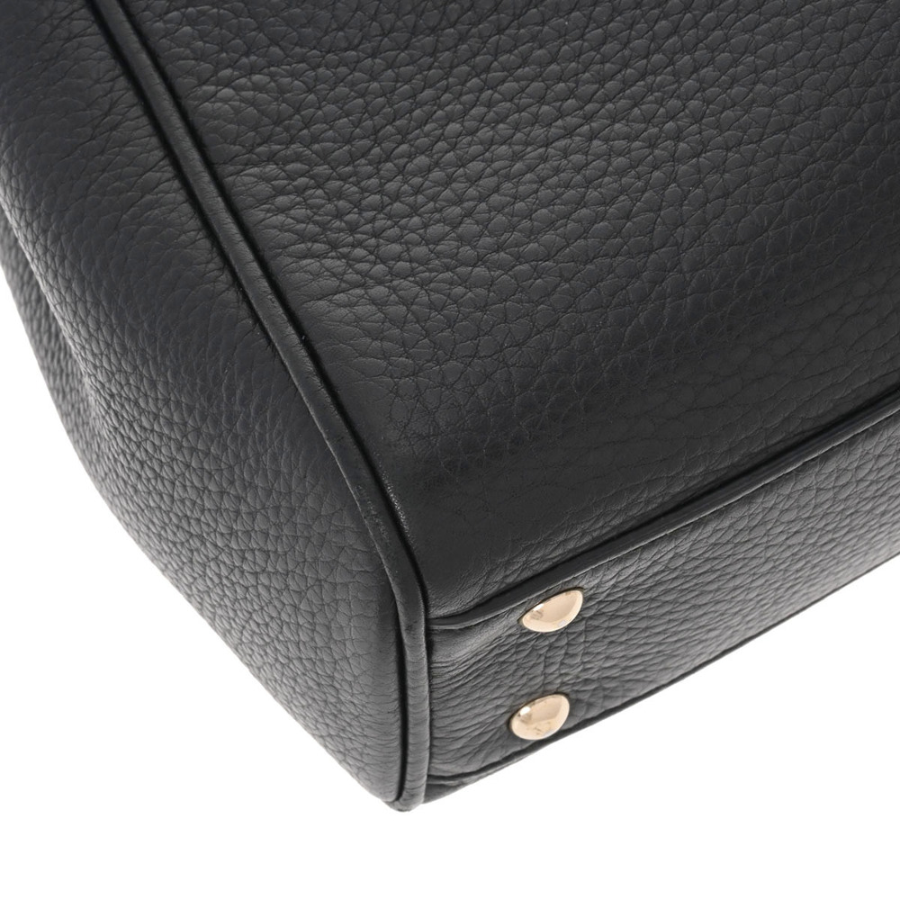 Gucci Shopper Bag 2way Top Handle Bamboo Black Leather - Picture 7 of 11